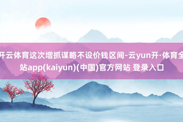 开云体育这次增抓谋略不设价钱区间-云yun开·体育全站app(kaiyun)(中国)官方网站 登录入口