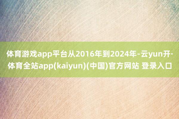 体育游戏app平台从2016年到2024年-云yun开·体育全站app(kaiyun)(中国)官方网站 登录入口